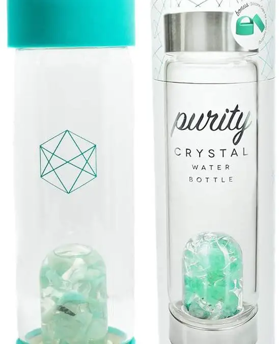 healing crystal water bottle